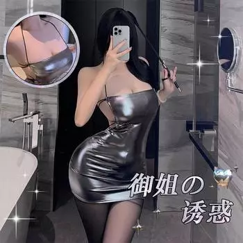 Сексуальное нижнее белье сексуальное горячее королевское соблазнительное шейное платье-юбка с бретельками обтягивающее облегающее платье на бедрах красочная бронзовая ночная рубашка для ночного клуба для женщин average size 80-60kg