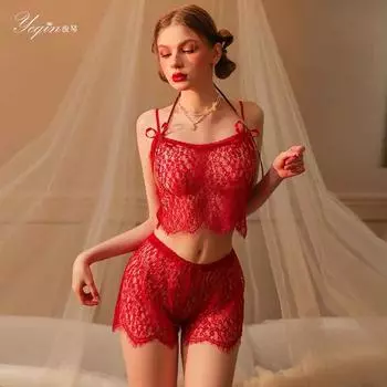 Сексуальное нижнее белье сексуальное соблазнение женский стиль страсть свободная кружево прозрачная сетка униформа пижама One size