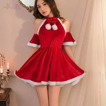 Сексуальное нижнее белье сексуальное рождественское платье больших размеров женское горячее платье косплей костюм соблазнения average size S-XL (85-72.5 kg)