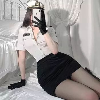 Сексуальное нижнее белье сексуальное cos стюардесса полицейская униформа костюм косплей OL секретарь бедра юбка DK411 S