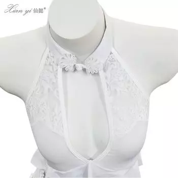 Сексуальное нижнее белье сексуальное сетчатое кружевное перспективное бедро чонсам полуночное очарование страсть соблазнение комплект 438 One size