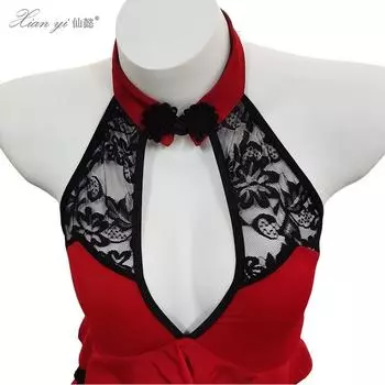 Сексуальное нижнее белье сексуальное антикварное cheongsam кровать страсть свободная искушение бедра обернутая перспектива одежда qqny438 One size