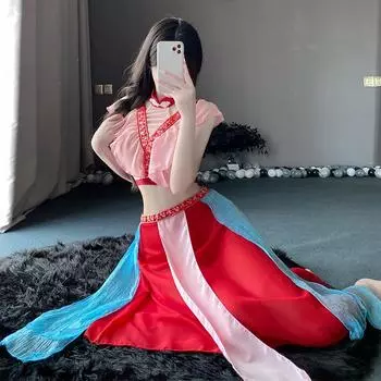 Сексуальное нижнее белье сексуальное антикварное ханфу пижамы соблазнение униформа экзотический стиль свободный страсть костюм One Size