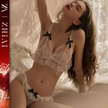 Сексуальное нижнее белье сексуальное чистое желание трехточечный кружевной жемчужный бикини горячий костюм соблазнительный бюстгальтер стринги average size [80~ 60kg]