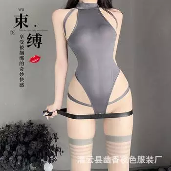 Сексуальное нижнее белье Сексуальное открытое снаряжение несъемный комбинезон Хочу в кампус мертвая библиотека вода в комплекте униформа average size