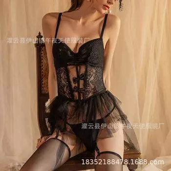 Сексуальное нижнее белье, сексуальные подтяжки, пижамы, стальные держатели, губчатые подушечки, пижамы, женский облегающий костюм Fishbone 1657 .