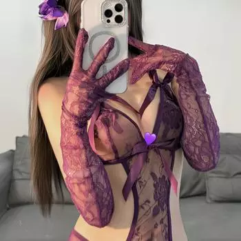 Сексуальное нижнее белье Сексуальные прозрачные кружевные эластичные перчатки Свадебные длинные рукава Этикет Аксессуары Кровать Быстрый кран One Size