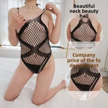 Сексуальное нижнее белье Сексуальные сетчатые носки Горячий бриллиант Цыганский женский перспективный соблазн Цельный костюм One Size