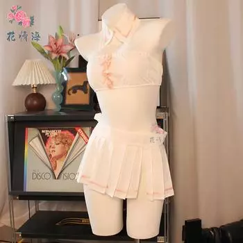 Сексуальное нижнее белье, сексуальный топ-труба, полая перспектива, матросский бант, халтер, раздельный шортинг one size