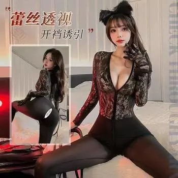 Сексуальное нижнее белье сексуальный 2025 новый комбинезон стыд грудь халат открытый свободный перед едой после average size [80-62.5 kg]