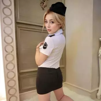 Сексуальное нижнее белье сексуальный моряк полицейская лента стюардесса форма косплей обнаженная грудь соблазнение дразнящая кровать модель S