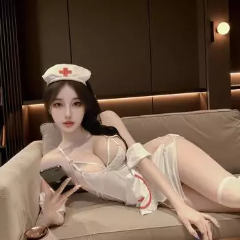 Сексуальное нижнее белье сексуальный двухмерный костюм медсестры свободный тонкий ремешок юбка на бедрах игрушка для пары average size