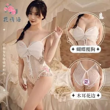 Сексуальное нижнее белье Сексуальный чистый кружевной подвязочный пояс с открытой промежностью свободный полый горячий боди One size