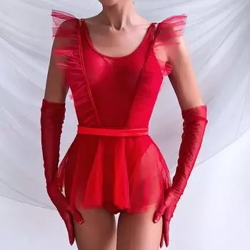 Сексуальное нижнее белье сексуальный женский цельный сетчатый прозрачный комплект нижнего белья S