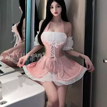 Сексуальное нижнее белье сексуальный наряд горничной горячее соблазнение двумерный косплей горничная униформа костюм One Size
