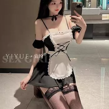 Сексуальное нижнее белье сексуальный наряд горничной кружевной соблазнительный двухмерный игровой костюм горничной one size fits all