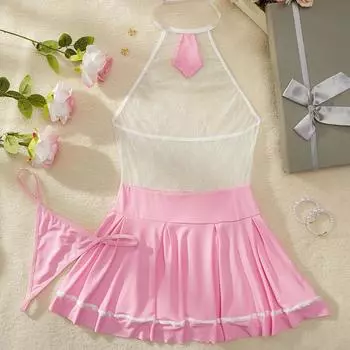 Сексуальное нижнее белье Студенческая одежда Сексуальный секс Мини-юбка Комплект Костюм на Хэллоуин S