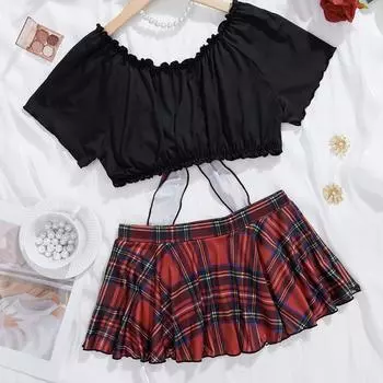 Сексуальное нижнее белье студент костюм сексуальное нижнее белье косплей костюм на хеллоуин S