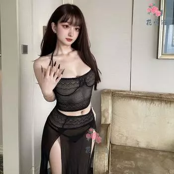 Сексуальное нижнее белье топ-труба горячая перспектива свободное искушение сексуальная юбка с разрезом одежда на шею One size