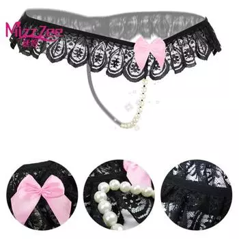 Сексуальное нижнее белье, трусики, кружевные игрушки с бантом, сексуальные трусы, стринги, эротические стринги