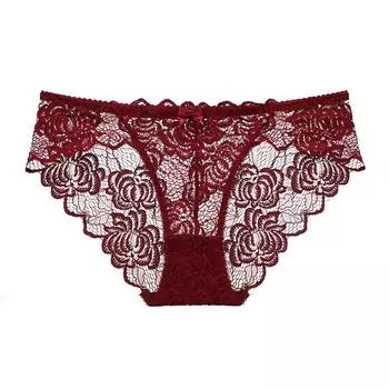 Сексуальное нижнее белье, ультратонкое прозрачное кружевное женское нижнее белье большого размера, поднимающее бедра, с низкой талией, треугольные трусики S белый