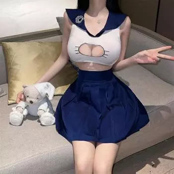 Сексуальное нижнее белье униформа соблазнение кружево косплей сексуальная любовь киска горничная костюм горничной нижнее белье One Size