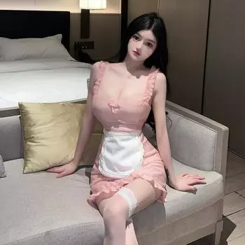 Сексуальное нижнее белье Японская чистая маленькая горничная может играть роль сексуальной девушки с перспективой платье на подтяжках one size fits all