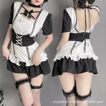 Сексуальное нижнее белье женское чистое желание горничная униформа соблазн спальная одежда кровать горячая страсть свободная 2617 average size
