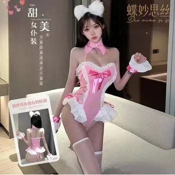 Сексуальное нижнее белье женское чистое желание открыть файл цельный кролик девушка чистая униформа милый 5 M [80-55kg]