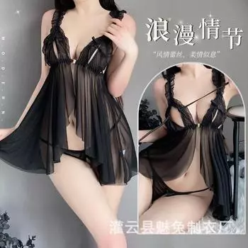 Сексуальное нижнее белье женское перспектива сетка сексуальное искушение горячая открытая подтяжка ночная рубашка страсть пижама 2061 one size fits all