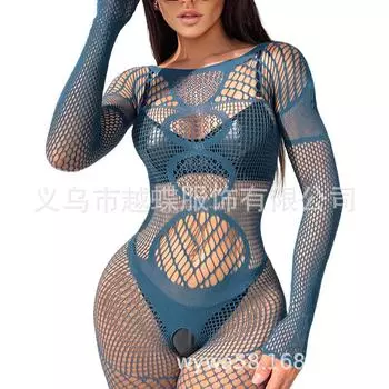 Сексуальное нижнее белье женское рыболовная сеть цельная открытая снасть свободная цельная цельная сеть YD8101 average size (white card + OPP)