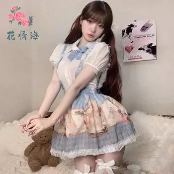 Сексуальное нижнее белье женское сексуальное чистое желание юбка двухмерный принт Лолиты костюм горничной average size