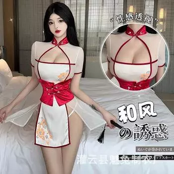 Сексуальное нижнее белье женское сексуальное чистое желание античное кимоно маленькая грудь пижама страсть свободная униформа комплект 2739 One Size