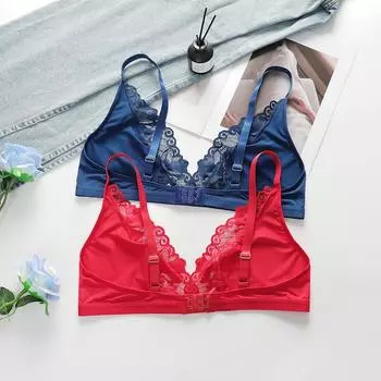 Сексуальное нижнее белье женское ультратонкое кружевное нижнее белье большая грудь маленькие бюстгальтеры 1XL