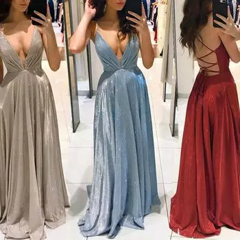 Сексуальное однотонное длинное платье с открытой спиной, женское элегантное тонкое платье на бретельках, женские вечерние платья S красный