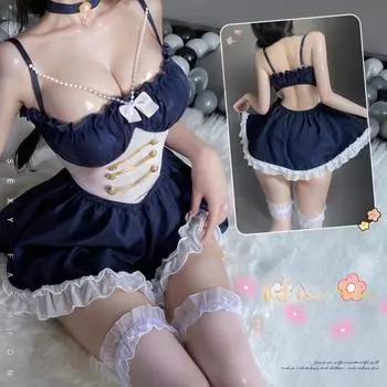 Сексуальное платье-слинг, косплей, милая студенческая кружевная юбка принцессы, пышная юбка, ролевые костюмы для школьниц колледжа, кавайное аниме-белье One Size