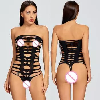 Сексуальное сетчатое женское нижнее белье Эротический открытый бюстгальтер Боди с вырезами Боди Костюм Женский Женский Порно Костюмы Нижнее белье Комплект XXS