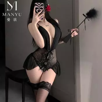 Сексуальное сексуальное кружевное прозрачное боди, чистое желание, страсть, женская открытая униформа, соблазн average size [80-60kg]