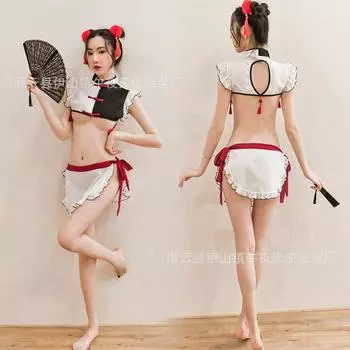 Сексуальное сексуальное нижнее белье милое японское Hanfu стиль кармана на животе старинная пижама Sao студент горячая страсть японское 1268 One Size