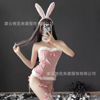 Сексуальное сексуальное рождественское платье, униформа, соблазнительный кролик, косплей, костюм, чистая похоть, горячий костюм для ночного клуба average size [80-60kg]