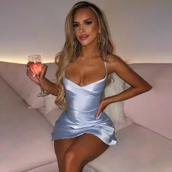 Сексуальное тонкое женское платье на бретелях, весенне-летняя модная юбка без рукавов, вечернее женское платье L