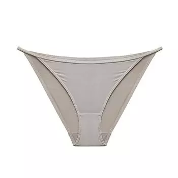 Сексуальное треугольное нижнее белье с низкой талией из ледяного шелка для женщин, однотонные тонкие бретели для удобного и дышащего нижнего белья для женщин S белый
