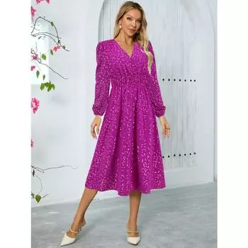 Сексуальное вечернее платье с V-образным вырезом, длинное, облегающее, с талией, блестящее платье, середина осени/зимы S синий