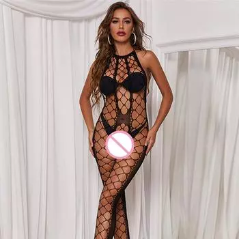 Сексуальное женское белье боди горячее эротическое нижнее белье открытая промежность эластичность сетчатое боди чулки порно леди выдалбливают костюм комплект XL