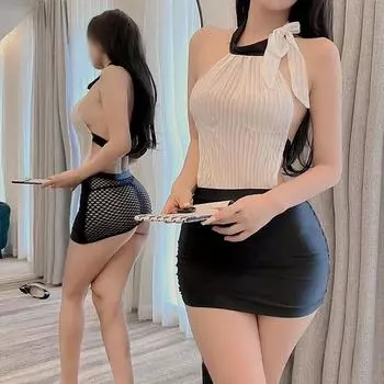 Сексуальное женское белье для вечеринок в ночном клубе Соблазнительная секретарша Униформа Комплект с юбкой-бандажом Пижамы Сексуальный костюм OL Карьера Соблазн One Size