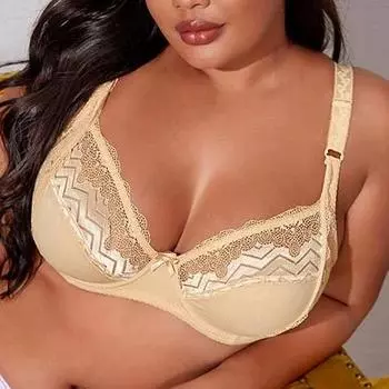 Сексуальное женское белье для женщин 40C, 42C, 44C, 46C, женский кружевной бюстгальтер большого размера, регулируемые бюстгальтеры, ультратонкое нижнее белье без подкладок 90C чёрный