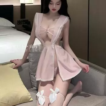 Сексуальное женское белье Hollow Cute Student Uniform Split Cosplay Hot Passion Suit One size