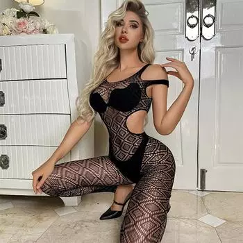 Сексуальное женское белье Эротические сетчатые боди-чулки Экзотические костюмы Lenceria Mujer Порно Прозрачные Тедди Секс Ночная одежда XXS