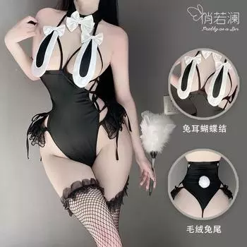 Сексуальное женское белье Косплей Банни Униформа Соблазнение Страсть Страстный страпон No-Take комбинезон one size [can wear 80-65kg]