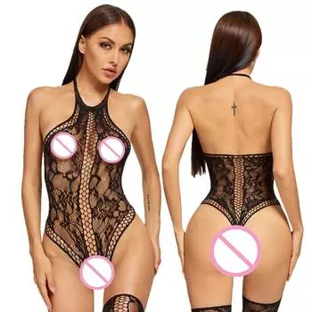 Сексуальное женское белье кружево эротическое горячее для женщин боди нижнее белье кукла Тедди перспектива выдалбливают Lenceria женский костюм комбинезон XXS